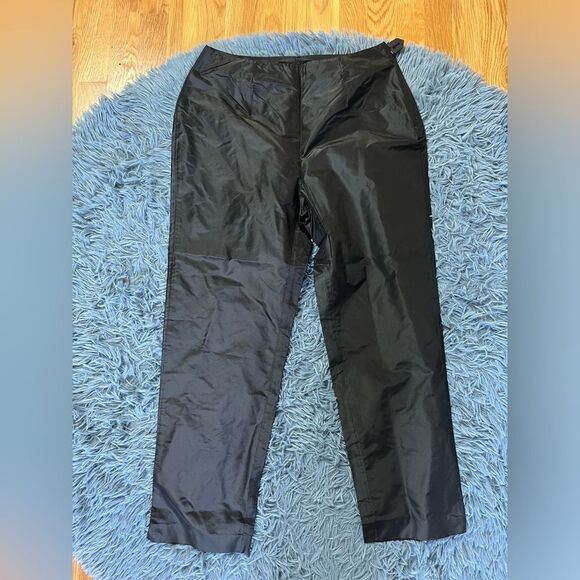 Vintage Merona Black Silk Pants Size 10 - Picture 1 of 5